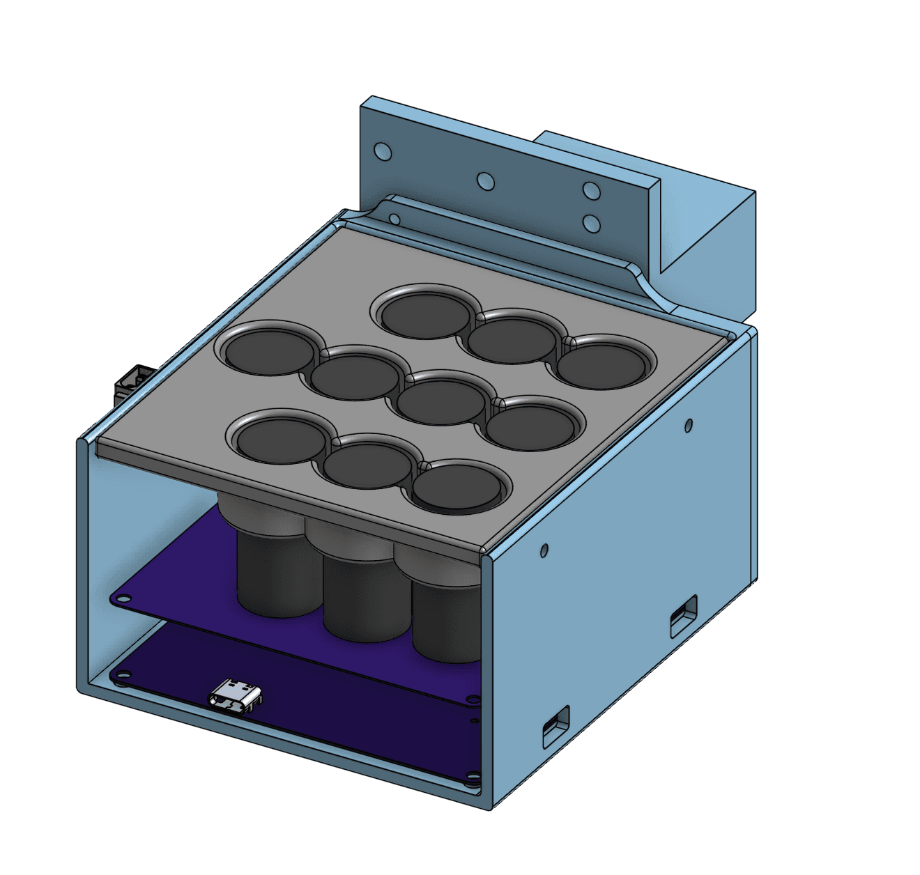 CAD assembly model of super capacitor case