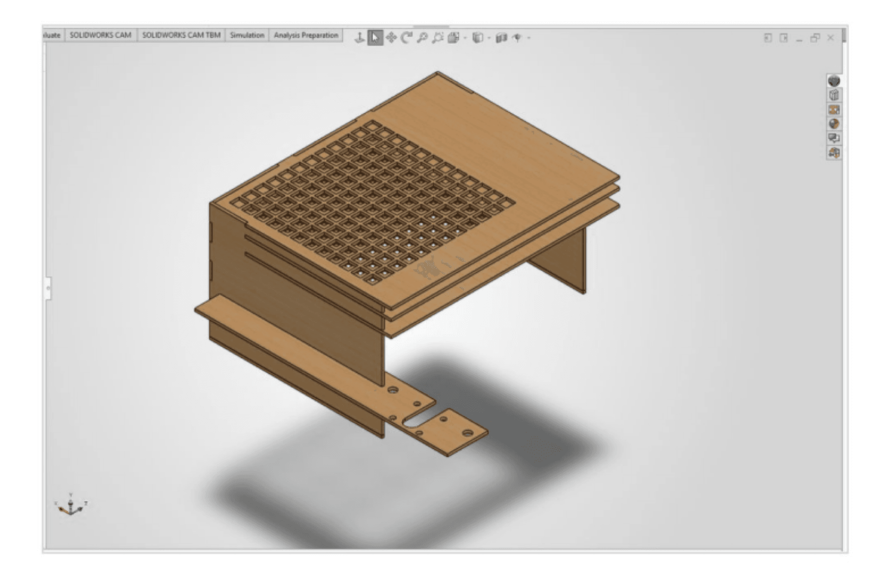 Laser-cut housing CAD for tactile pin array